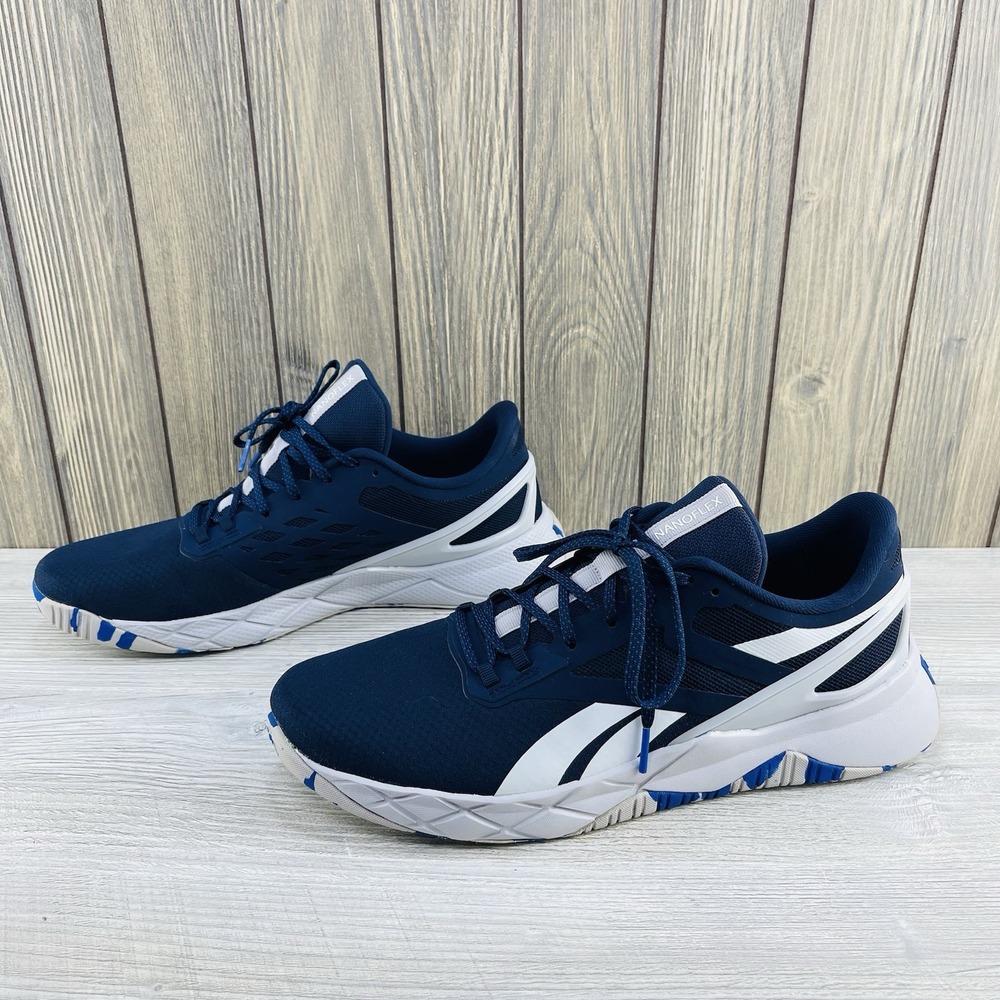 Reebok Nanoflex Cross Trainer Men's Sneaker Shoes Comfort Footbed Navy Size 12